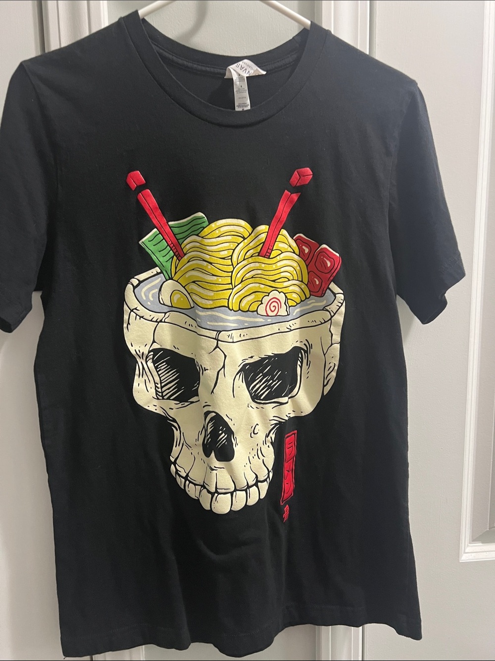 Black Skull Ramen Graphic Short Sleeve Tee